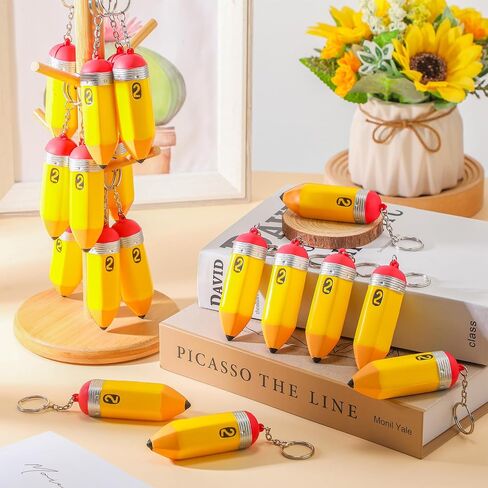 Back to School Gift Bulk for Teacher Cute Foam Squeeze Pencil Keychains First Day of School Gift for Student Party in Saudi Arabia