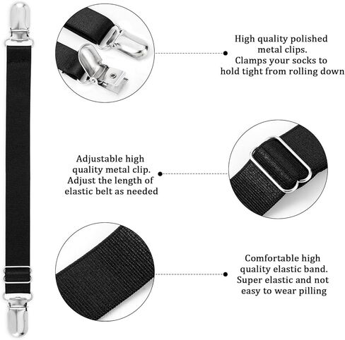 حزام رباط من خشب القمر بالإضافة إلى أحزمة رباط الفخذ - حزام فخذ مرن عالي قابل للتعديل لجوارب الفخذ العليا in Kuwait