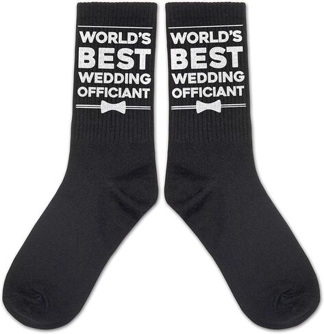 World’s Best Wedding Officiant Socks, Wedding Officiant Proposal Gift, Officiant Socks, Gifts For Officiant.(027) in Kuwait
