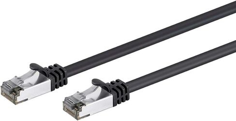 Monoprice Cat8 S/FTP Ethernet Network Cable - 2GHz, 40Gbps, PVC, 26AWG, 2 Feet, Black - Entegrade Series in Saudi Arabia