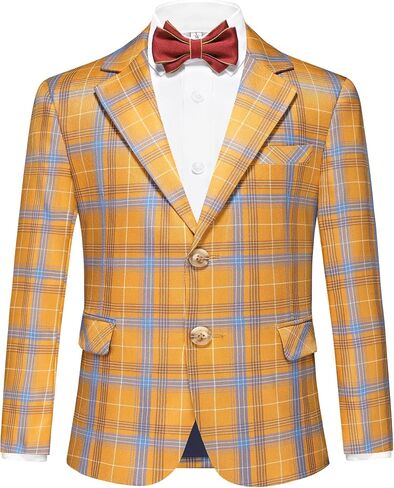 Boys Plaid 3-Piece Slim Fit Suit - Kids Tuxedo for Formal Occasions, Wedding, and Graduation Dress Outfit in Saudi Arabia