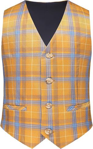Boys Plaid 3-Piece Slim Fit Suit - Kids Tuxedo for Formal Occasions, Wedding, and Graduation Dress Outfit in Saudi Arabia