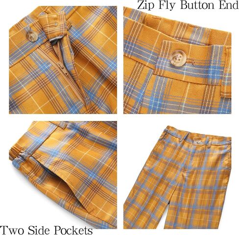 Boys Plaid 3-Piece Slim Fit Suit - Kids Tuxedo for Formal Occasions, Wedding, and Graduation Dress Outfit in Saudi Arabia