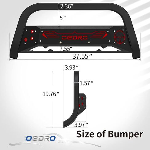 شريط الثور القابل للطلاء من oEdRo متوافق مع 2010-2023 Toyota 4Runner، واقي فرشاة الشاحنة، شريط دفع المصد الأمامي مع حامل لوحة انزلاقية مصبغة in Saudi Arabia