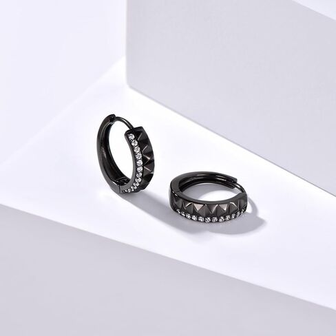 هوب أقراط الرجال رائعة مطعمة تشيكوسلوفاكيا حجر رجالي هوب أقراط خفيفة الوزن ومريحة هوب أقراط للأصدقاء الأخوة الأخوات in Kuwait