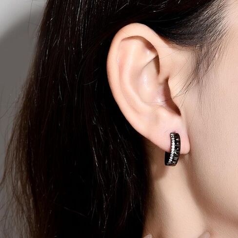 هوب أقراط الرجال رائعة مطعمة تشيكوسلوفاكيا حجر رجالي هوب أقراط خفيفة الوزن ومريحة هوب أقراط للأصدقاء الأخوة الأخوات in Kuwait