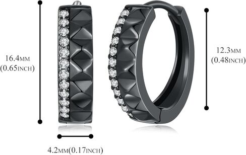 هوب أقراط الرجال رائعة مطعمة تشيكوسلوفاكيا حجر رجالي هوب أقراط خفيفة الوزن ومريحة هوب أقراط للأصدقاء الأخوة الأخوات in Kuwait