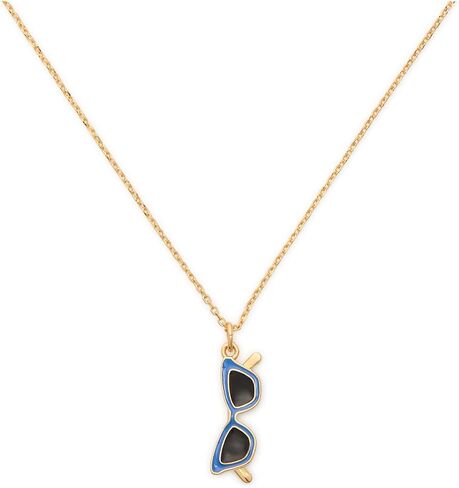 قلادة Kate Spade New York النسائية الصغيرة Sweet Treasures، ذهبية زرقاء، مقاس واحد in Saudi Arabia