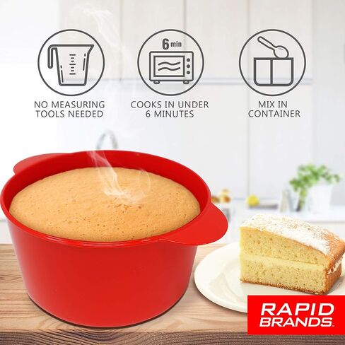Rapid Cake Maker | Microwave Delicious Cake in 4 Minutes | Dishwasher-Safe, Small Kitchen, or Office |Perfect for Dorm, Microwaveable, & BPA-Free in Kuwait