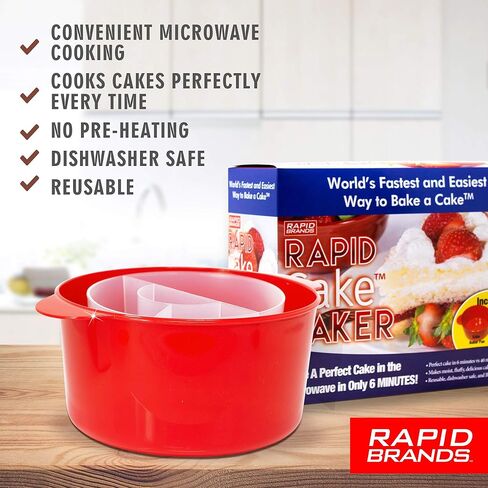 Rapid Cake Maker | Microwave Delicious Cake in 4 Minutes | Dishwasher-Safe, Small Kitchen, or Office |Perfect for Dorm, Microwaveable, & BPA-Free in Kuwait
