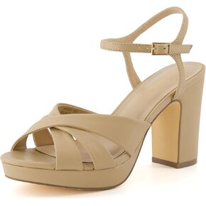 CUSHIONAIRE Women's Mood platform dress sandal +Memory Foam and Wide Widths Available, Black Microsuede 9