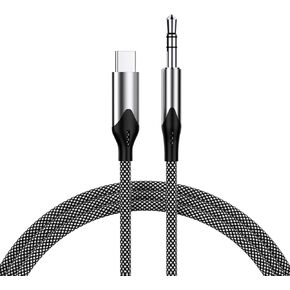 USB C to 3.5mm Audio Aux Jack Cable, 3.3FT USB Type C to 3.5mm Headphone Stereo Cord Car Auxiliary Cable Compatible with iPhone 15 Pro Max 15 Plus Samsung Galaxy S23 S22 S21 S20 Note 20 Pixel (Black)