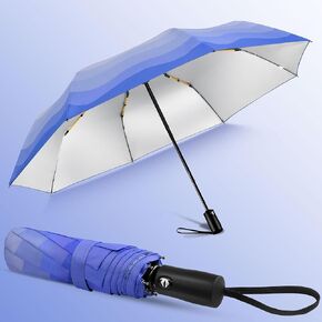 Lejorain Cute Automatic Umbrella for Women - Cabbage Lightweight Rain Umbrella Kitchen Theme Vegetable Plant Folding Travel Umbrella for Women, Vegetarian Gifts