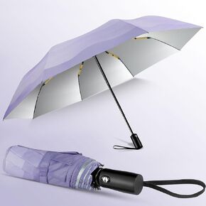 Lejorain Cute Automatic Umbrella for Women - Cabbage Lightweight Rain Umbrella Kitchen Theme Vegetable Plant Folding Travel Umbrella for Women, Vegetarian Gifts