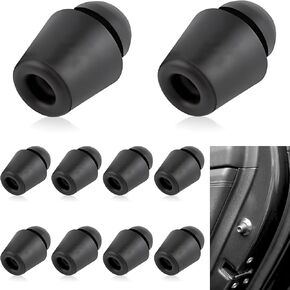 10 PCS Car Hood Trunk Shock Absorber, 0.55" x 0.74" Door Bumper Protection Buffer Noise Reduction Rubber Pad, Multi-function Replacement OEM No. 8219128010 Accessories, for Most Cars (Black)