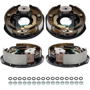 Youxmoto 10 x 2-1/4 Trailer Electric Brake Assembly (2 Right Hand+ 2 Left Hand), for 3,500 lbs to 4,000 lbs Trailer Axles Electric Brakes Kit. 2 Pairs