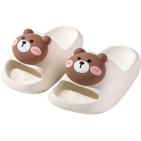 Kids Cloud Slides Sandals for Girls Boys, Toddler Pool Shower Beach Home Slippers, Lightweight Soft Non-Slip Flip Flops Animal Shape Quick Dry