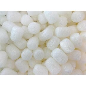 Biodegradable Peanuts 1 cu ft naturaly antistatic compostable popcorn for packaging, white, LVBIO3