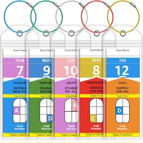 5 Pack Cruise Luggage Tag Holder for Royal Caribbean & Celebrity Cruise Ship Essentials in 2024 & 2025 by FUNMCAN, Clear Luggage Tags for Suitcases Cruise Accessories Cruise Essentials Must Haves