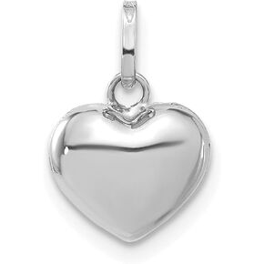 ICE CARATS 14k White Gold Heart Necklace Charm Pendant Love Fine Jewelry For Women Gifts For Her