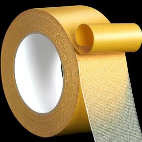 Double Sided Heavy Duty Mounting Tape, Fabric Tape Multifunctional Double Sided Tape, Clear Tape for Clothes, Carpet Tape, High Stickiness Strong Thin Fabric Carpet Tape (1in x 33ft)