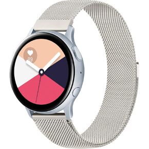 YILED Metal Bands for Samsung Galaxy Watch Active 2 40mm 44mm / Galaxy Watch Active, 20mm Stainless Steel Mesh Watch Strap for Galaxy Watch 3 41mm / Galaxy Watch 42mm