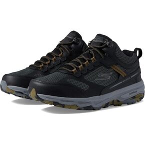Skechers Men's GOrun Altitude-Trail Running Walking Hiking Shoe with Air Cooled Foam Sneaker, Black/Brown, 9.5 X-Wide