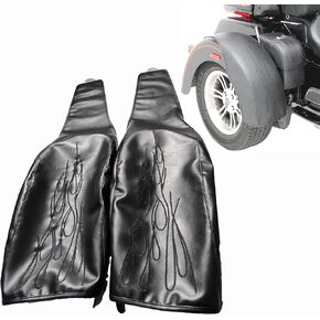 حمالة صدر من جلد البولي يوريثان مناسبة لدراجة Harley Tri Glide Ultra Classic FLHTCUTG 2009-2023، Street Glide Trike FLHXXX 2010-2011، أسود in Kuwait