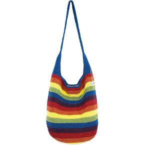 The Sak 120 Hobo Bag in Crochet, Large Purse with Single Shoulder Strap, Mushroom