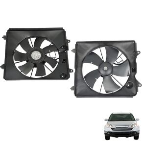 munirater 2-Pack Radiator Cooling Fan Assembly Replacement for 2007 2008 2009 CR-V 2.4l L4 Left/Right HO3120102 HO3110116 19015RZAA01 38615RZAA01