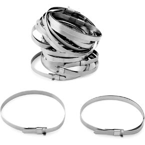 QWORK CV Boot Clamp, 20 Pack 304 Stainless Steel CV Joint Boot Band Clamp, 1.8" - 3.2", 1.8" - 5.6" Universal Adjustable Drive Shaft CV Guide Clamp