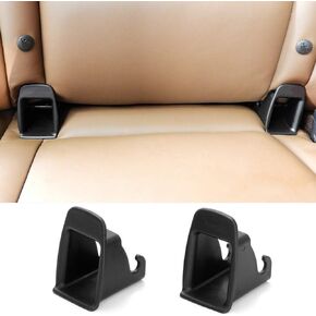 Shkalacar ISOFIX Interface Belt Latch Guide, 2 Pcs Car Seat ISOFIX Interface Buckle Fixed Guide Groove Seat Belt Bracket Connector,Black