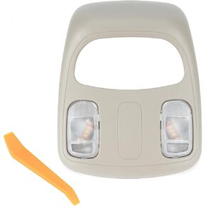 مصباح ضوء قراءة LED على شكل قبة لوحدة التحكم العلوية (مُحسن) متوافق مع Dodge Ram 1500 2500 3500 4500 5500 2002-2010 يحل محل ضوء الخريطة 1DK78BD1AA 1DK78TL2AA 56049706AD/AF in Kuwait