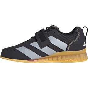 adidas Adipower Weightlifting 3 Sneaker, Aurora Black/Zero Metallic/Spark, 3.5 US Unisex Little Kid