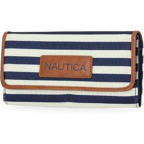 Nautica womens Carry-all The Perfect Carry All Money Manager Wallet Oraganizer with RFID Blocking Wallet, Red, One Size US in Kuwait