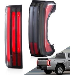 VLAND Led Tail Lights Compatible with Tundra 2022-2024 w/Animation w/Breathing Lighting Rear Lamp Assembly Smoke Lens Sold as Pairs