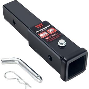 TYT Trailer Hitch Tube Extender for 2" Receiver, 7 inch Extension Length, with 5/8 inch Pin and Clip, 5000 lbs GTW