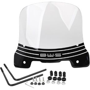 Minho Motorcycle Windshield Compatible with Yamaha Zuma 125 2022 2023,Upgraded 3mm Thickness,14" x 14" Dimensions Windscreen in PC Material,