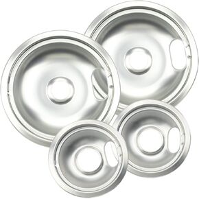 Stove Burner Covers,Replacement Drip Pans for Frigidaire Kenmore 316048413 and 316048414,4 pcs (4x6")