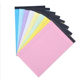5x8 Legal Pads, 8 pack Legal Pad Narrow Ruled Note Pads with Perforated Notepads, Small Writing Pad Paper Ideal for Home, Office, Study, 28 Sheets/Pad