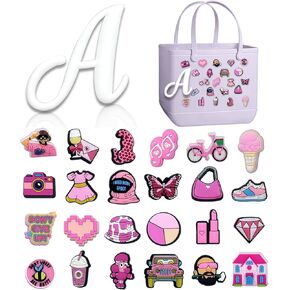 Bogg Bag Letter Charms，Alphabet Lettering Accessories Bogg Charms Compatible with Bogg Bag, Insert Decorative Letter Bag Charms for Bogg Bag