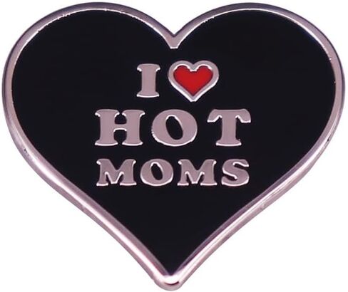 I love MILFs heart shaped Enamel Lapel Pin brooch badge Jewelry accessories in Kuwait
