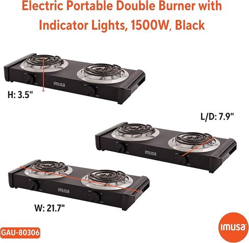 ايموسا يو اس ايه GAU-80305 شعلة كهربائية فردية 1100 واط، أسود in Kuwait