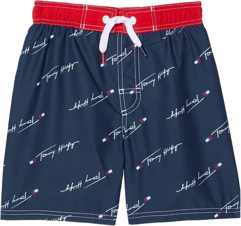 سروال سباحة للأولاد من Tommy Hilfiger Tommy Logo Script (للأطفال الكبار) Tommy Red MD (12-14 طفل كبير) in Kuwait