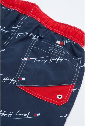سروال سباحة للأولاد من Tommy Hilfiger Tommy Logo Script (للأطفال الكبار) Tommy Red MD (12-14 طفل كبير) in Kuwait