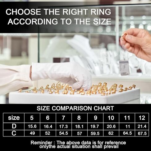 مجموعة قياس مقاس الخاتم قطعتين من amaxiu، مقاس الخاتم القابل لإعادة الاستخدام مع أداة قياس حجم الخاتم الزجاجي المكبر مقاس الإصبع، أداة مقاس المجوهرات للرجال والنساء (أبيض) in Kuwait