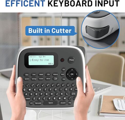 Label Makers, D210S Label Maker Machine with Tapes Waterproof, Portable Labeler with Keyboard, Powered by Type-C, Easy Label Printer for School Supplies Office Organization, Gray in Saudi Arabia