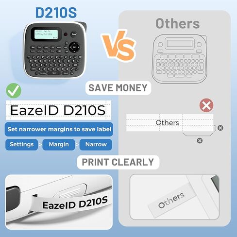 Label Makers, D210S Label Maker Machine with Tapes Waterproof, Portable Labeler with Keyboard, Powered by Type-C, Easy Label Printer for School Supplies Office Organization, Gray in Saudi Arabia