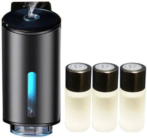 معطر هواء سمارت كار، 3 مستويات من الكثافة القابلة للتعديل، موزع روائح عطرية قابل لإعادة الشحن، بما في ذلك 3 زجاجات عطر 10 مل، ناشر رائحة قابل للتعديل، 220 مللي أمبير في الساعة، رائحة قوية in Kuwait