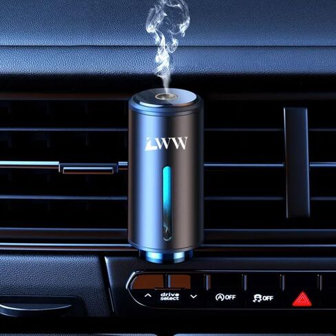 معطر هواء سمارت كار، 3 مستويات من الكثافة القابلة للتعديل، موزع روائح عطرية قابل لإعادة الشحن، بما في ذلك 3 زجاجات عطر 10 مل، ناشر رائحة قابل للتعديل، 220 مللي أمبير في الساعة، رائحة قوية in Kuwait